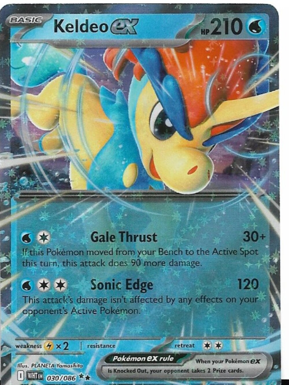 Pokemon Keldeo ex 030/086 White Flare Non-Holo NM